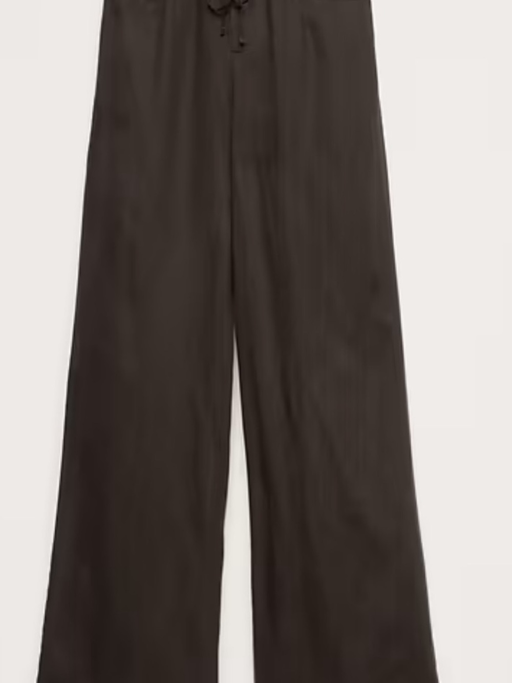 Banana Republic Wide-Leg Drawstring Pants — Dark Brown Linen